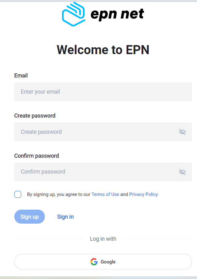 EPN net: регистрация на сайте