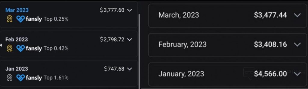 А столько пара зарабатывала на Fansly в 2023 году. Цифры солидные