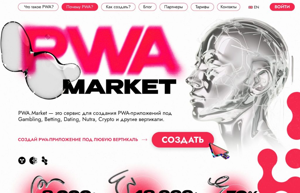 Главная страница PWA Market