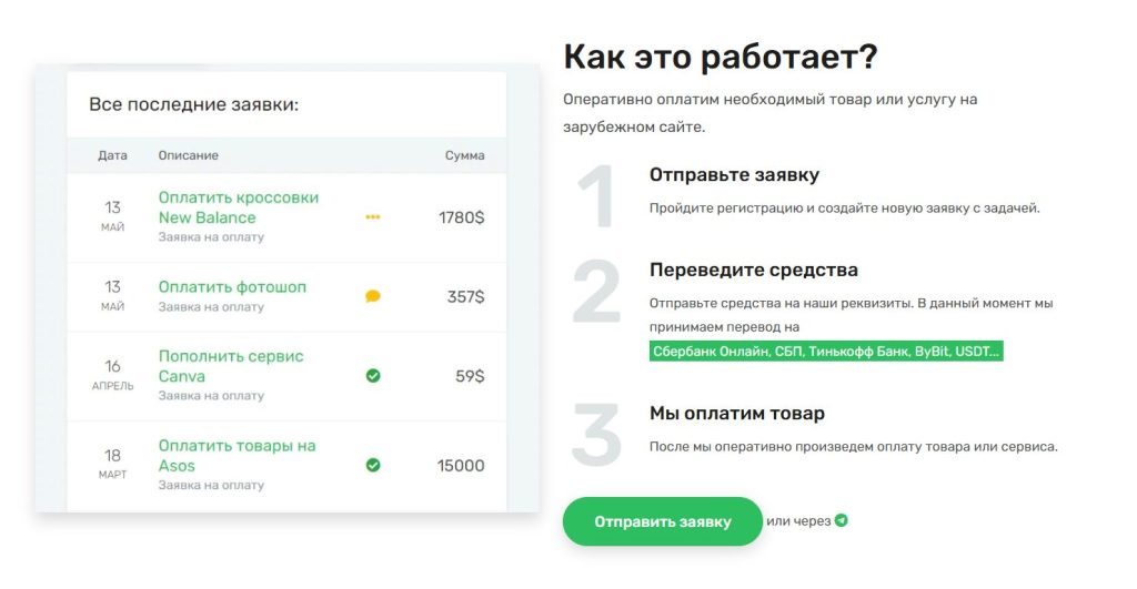 Оплата ГПТ через специализированные сервисы: пример